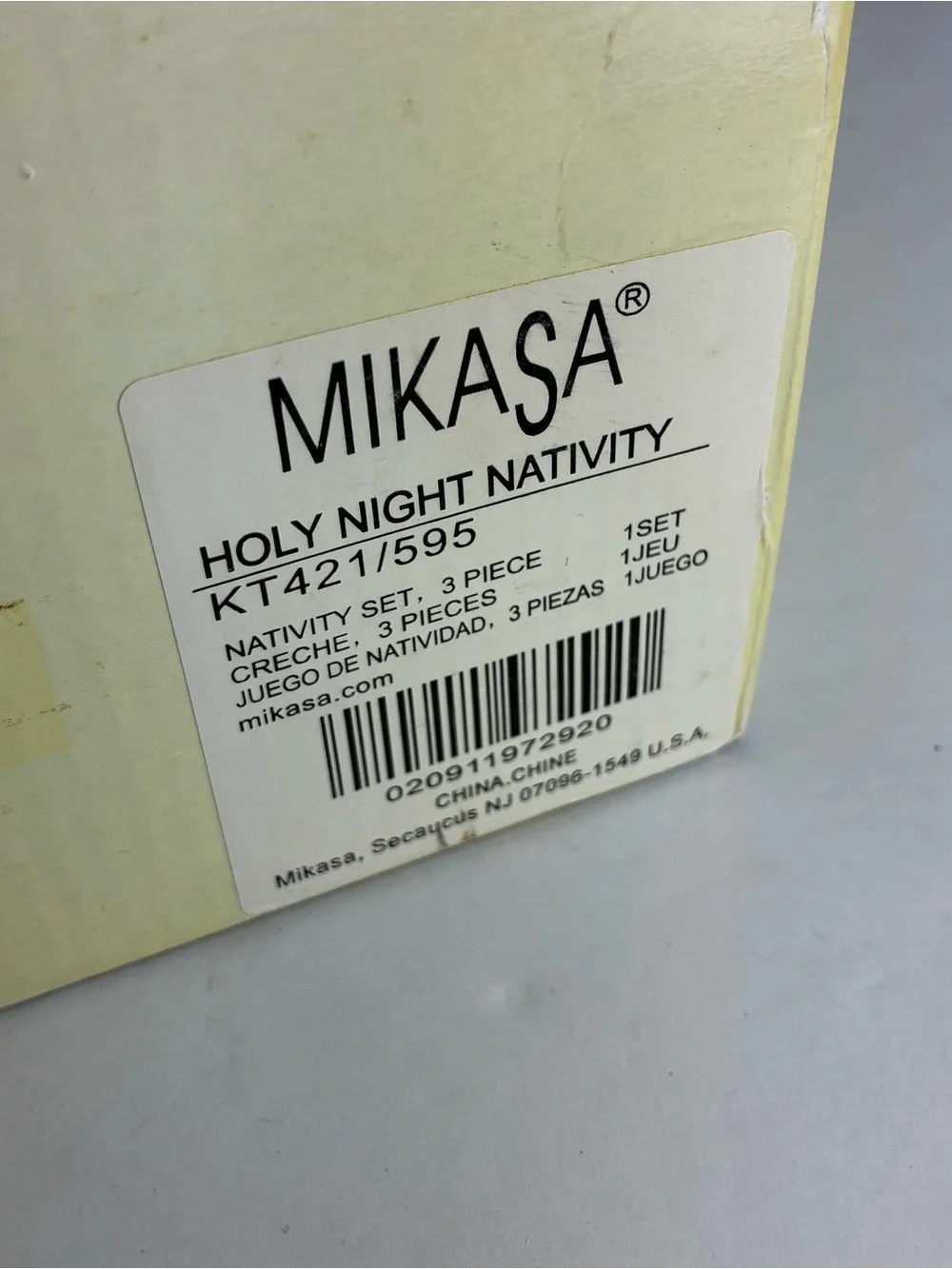 Mikasa Holy Night Nativity Set - Mary, Jospeh & Jesus Original Box Vintage 80’s